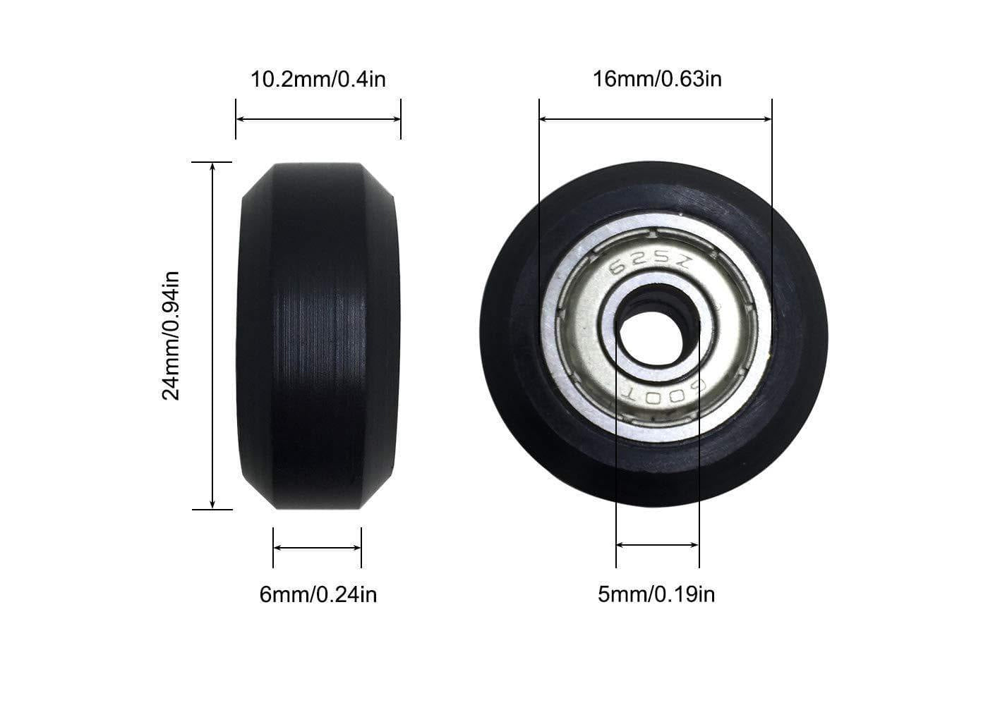 10 PC Plastic Pom Pulley Wheels For 3D Printer