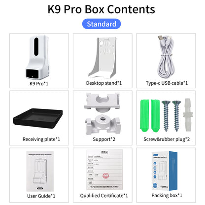 K9 Pro Soap dispenser with Thermometer
