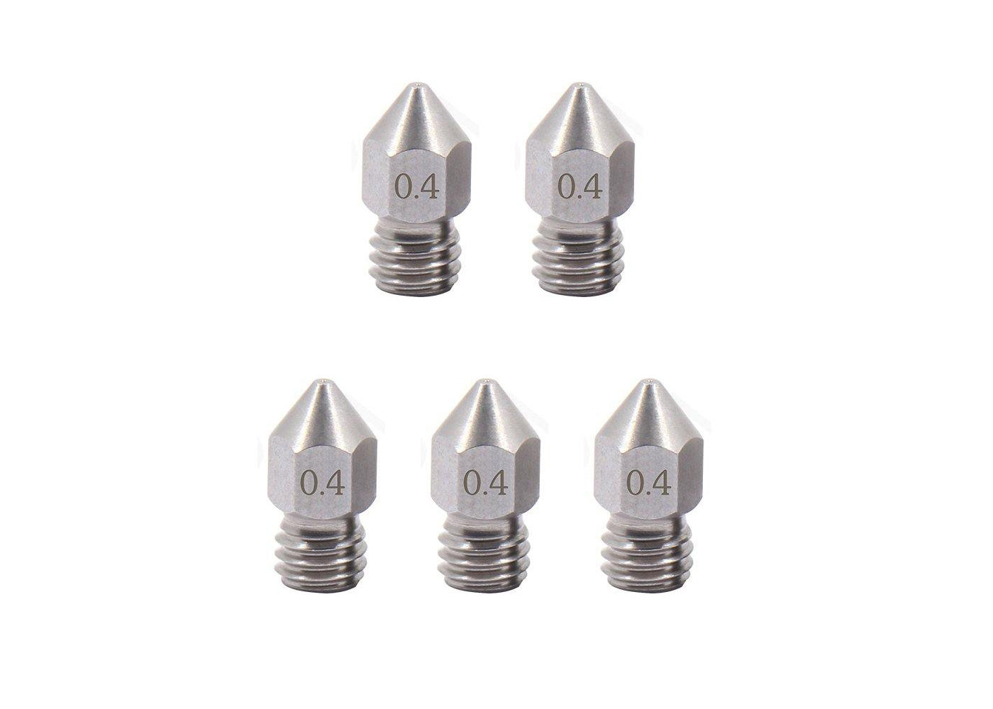 Hardened Stainless Steel & Tungsten MK8 Nozzles